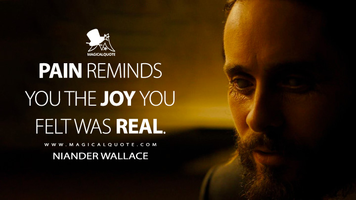 Pain reminds you the joy you felt was real. - Niander Wallace (Blade Runner 2049 Quotes)