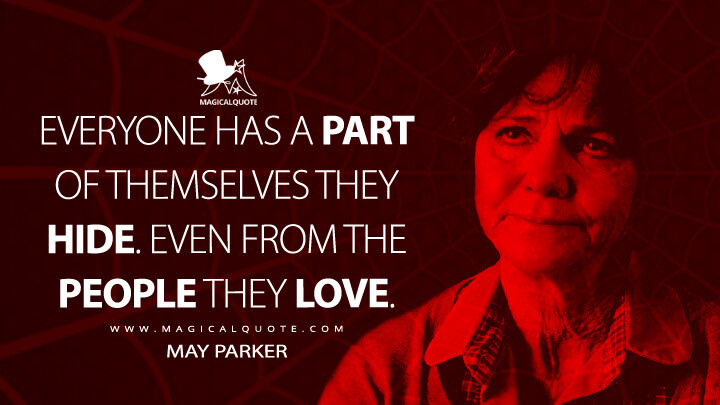 Everyone has a part of themselves they hide. Even from the people they love. - May Parker (The Amazing Spider-Man 2 Quotes)