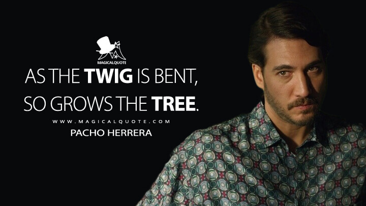 As the twig is bent, so grows the tree. - Pacho Herrera (Narcos Quotes)