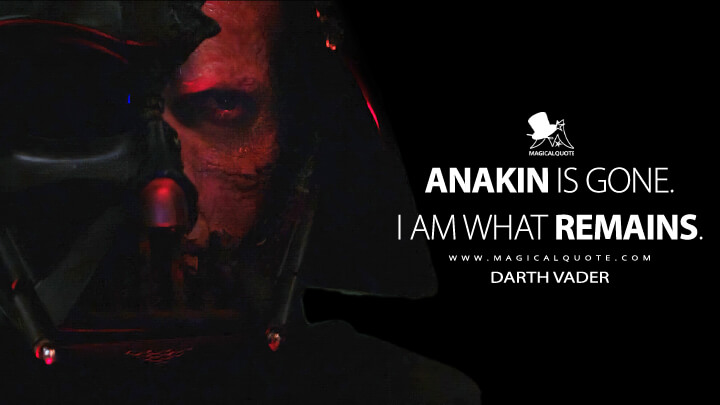 Anakin is gone. I am what remains. - Darth Vader (Obi-Wan Kenobi Quotes)
