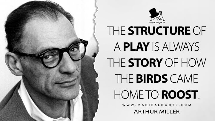 The structure of a play is always the story of how the birds came home to roost. - Arthur Miller (Shadows of the Gods Quotes)