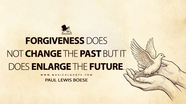 Forgiveness does not change the past but it does enlarge the future. - Paul Lewis Boese (Forgiveness Quotes)